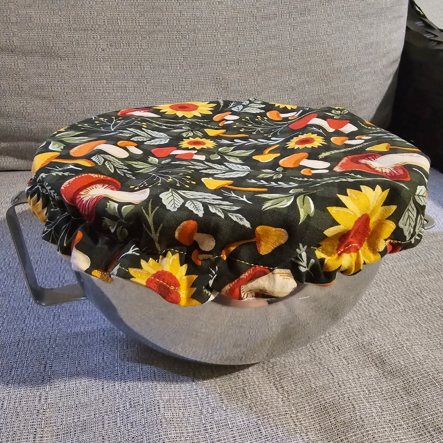Autumn Sunflowers Cotton Bowl Cover, Kitchen Aid Mixer Bowl Cover
