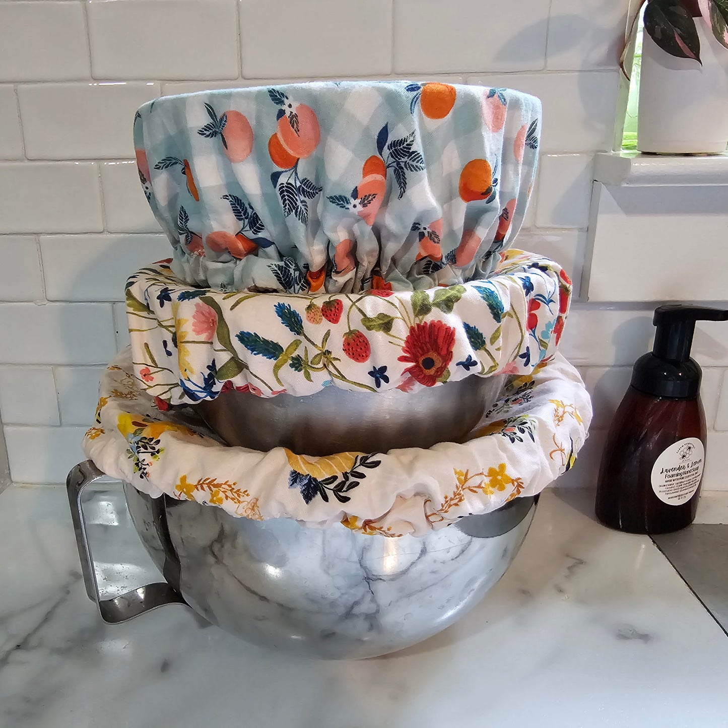 100% Cotton Bowl Covers, Kitchen Aid Mixer Bowl Cover