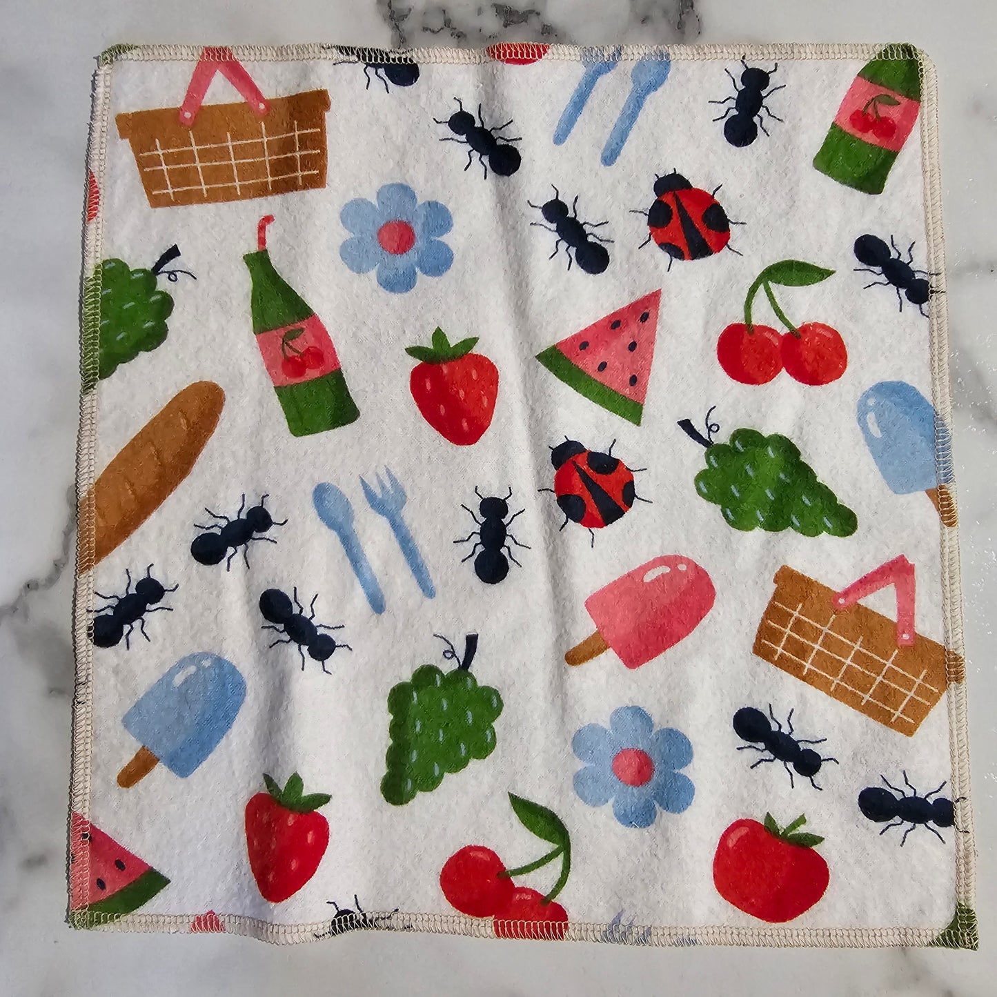 Individual Paperless Towel - Picnic Print