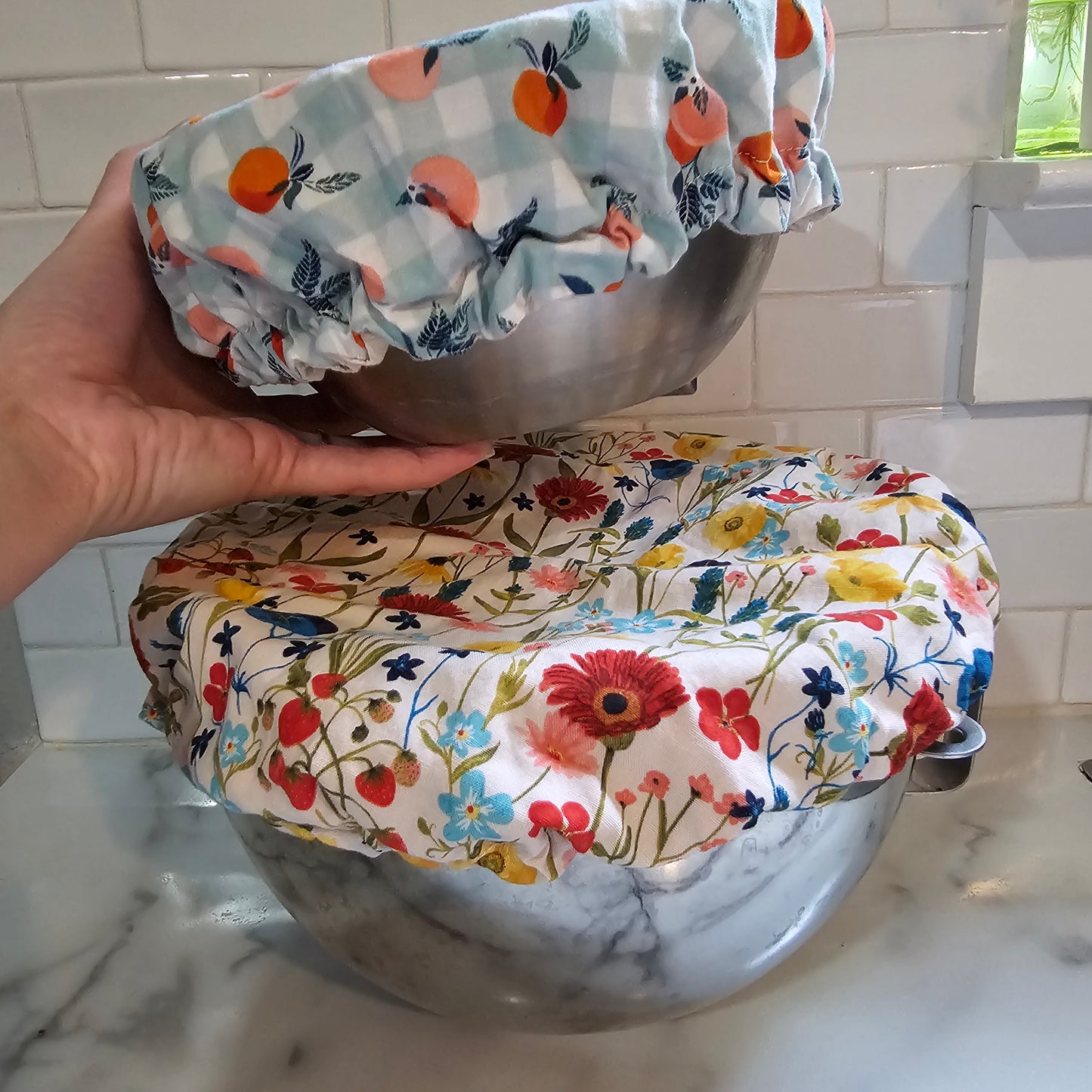 100% Cotton Bowl Covers, Kitchen Aid Mixer Bowl Cover