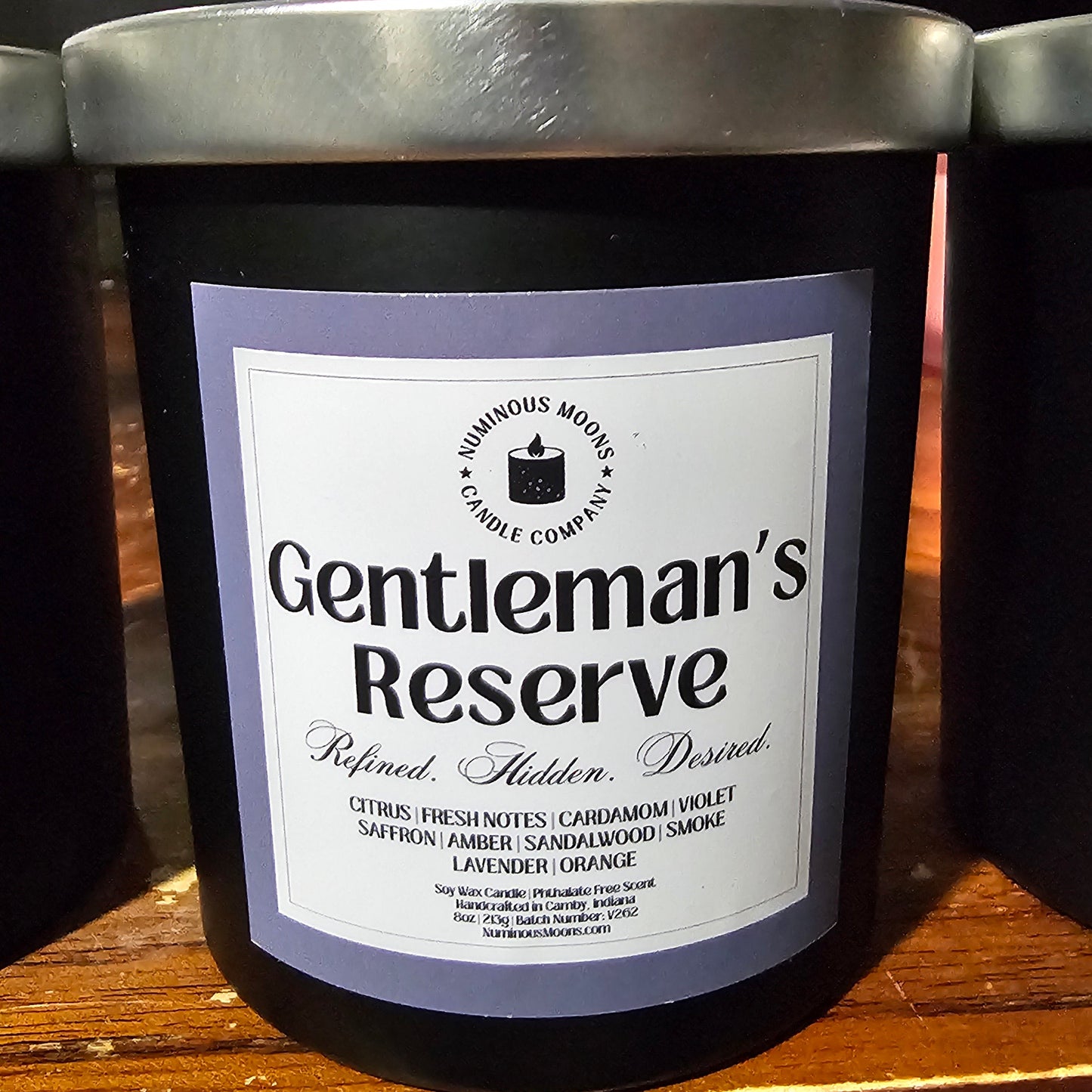 Gentleman's Reserve Candles with Phthalate Free Scents in Black Matte Vessels