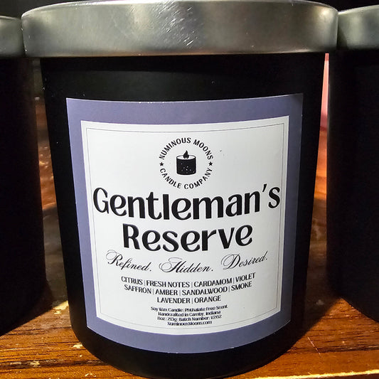 Gentleman's Reserve Candles with Phthalate Free Scents in Black Matte Vessels