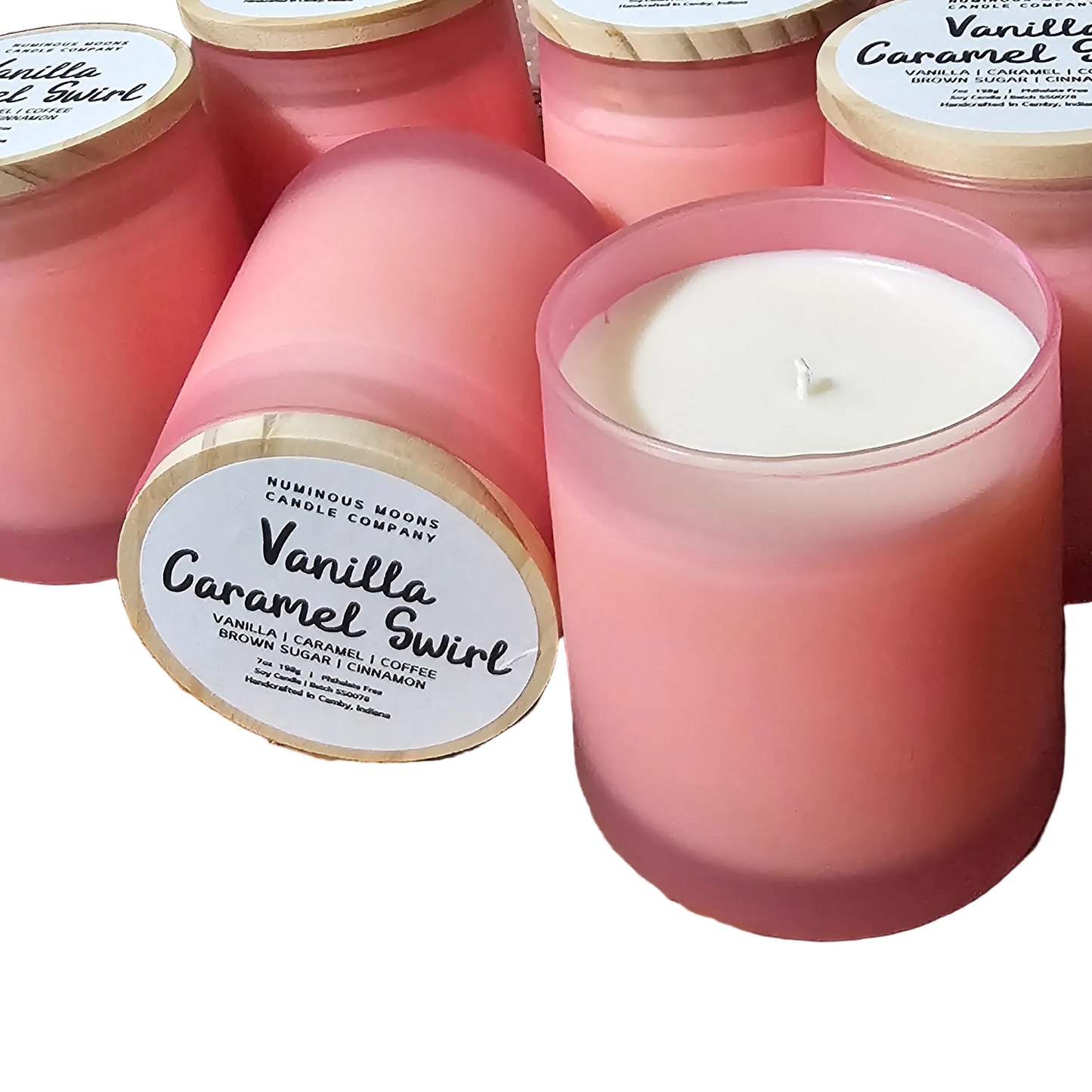 Spring Candles with Phthalate Free Scents in Pink Frosted Vessels