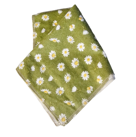 Individual Paperless Towels - Green Daisy