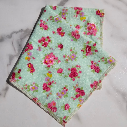 Individual Paperless Towel - Mint Floral Print