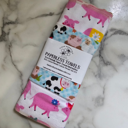 Paperless Towels - Farm & Pig Set