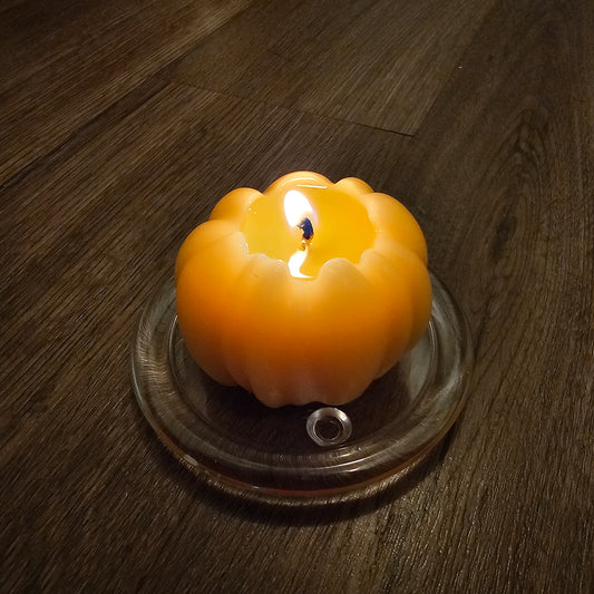 100% Beeswax Pumpkin Candle - Unscented
