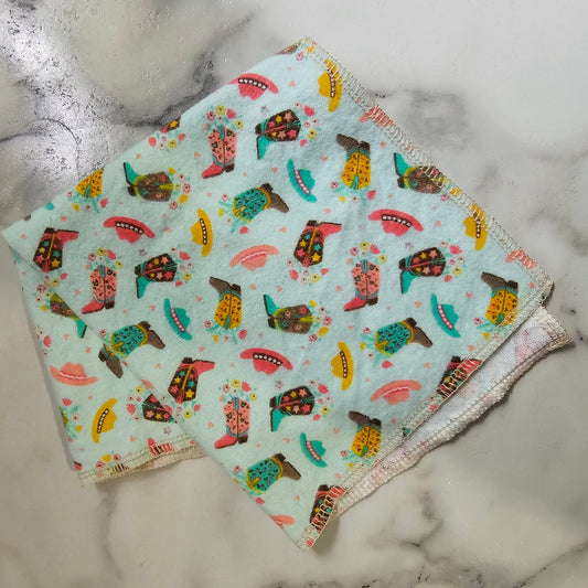 Individual Paperless Towel - Cowboy Boots