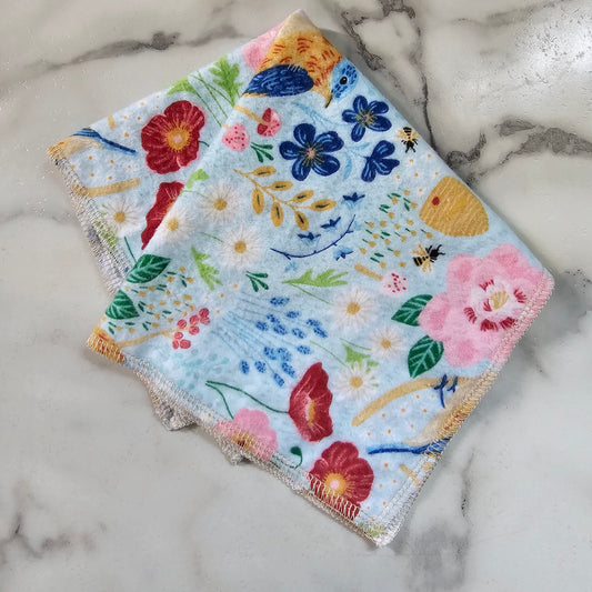 Individual Paperless Towel - Spring Birds Bees