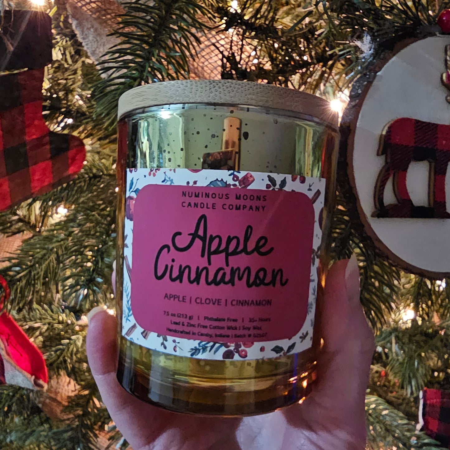 Holiday Candles in Gold Mercury Vessels