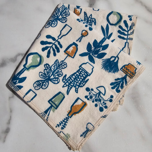 Individual Paperless Towel - Plants Print
